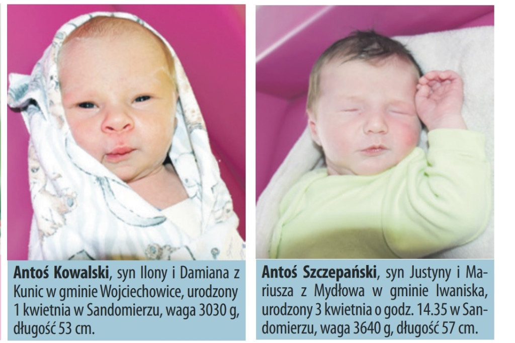 Zdjęcia dzieci urodzonych w naszych szpitalach