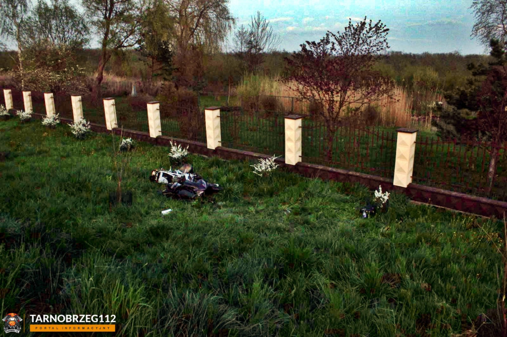 Wypadek motocyklowy na trasie Tarnobrzeg-Sandomierz