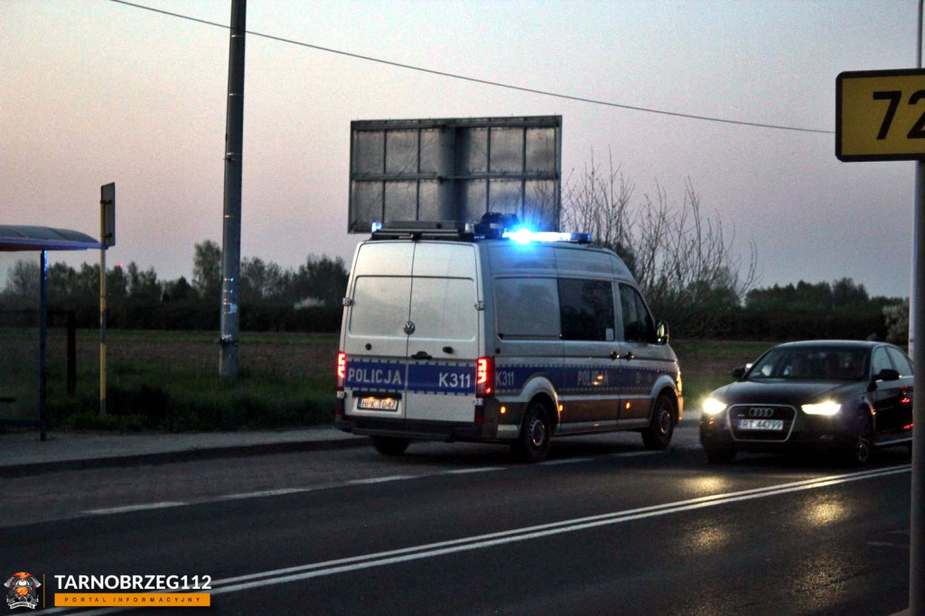 Wypadek motocyklowy na trasie Tarnobrzeg-Sandomierz