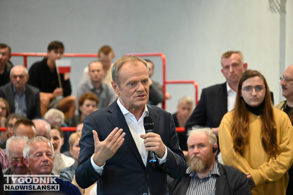 Donald Tusk w Tarnobrzegu. Spotkanie otwarte