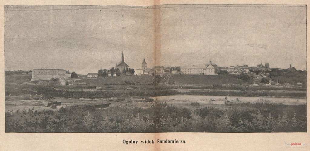 Panoramy Sandomierza z lat 1900-1945