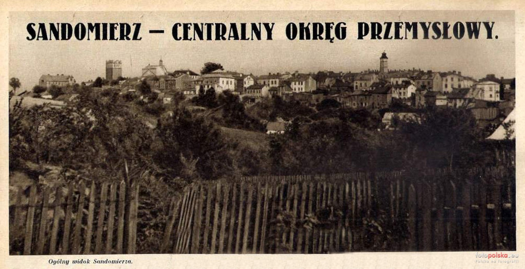 Panoramy Sandomierza z lat 1900-1945