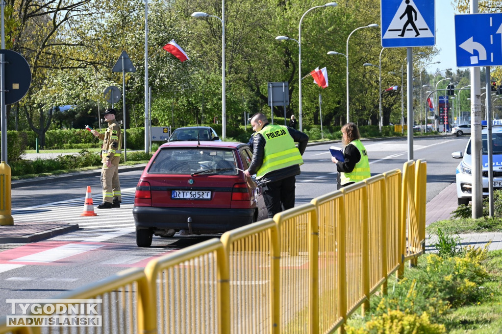 Potrącenie rowerzysty na Sikorskiego w Tarnobrzegu