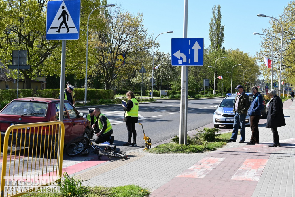 Potrącenie rowerzysty na Sikorskiego w Tarnobrzegu