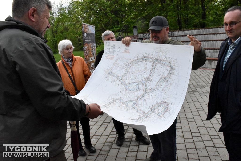 Protestuja przeciwko wycince drzew w Tarnobrzegu