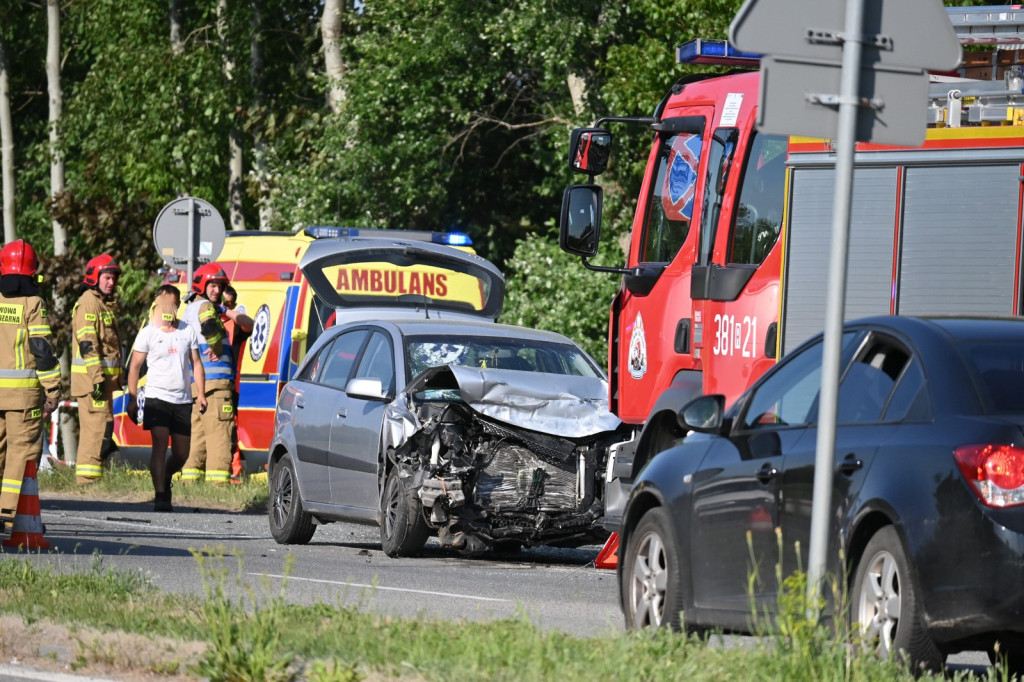 Wypadek na Wisłostradzie - 01.06.2023