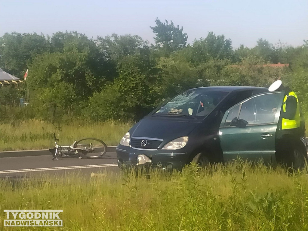 Potrącenie rowerzysty na obwodnicy Tarnobrzega