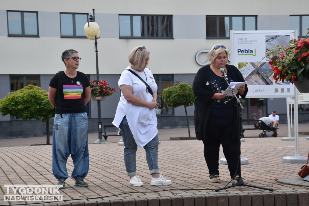 Protest na placu Bartosza Głowackiego w Tarnobrzegu