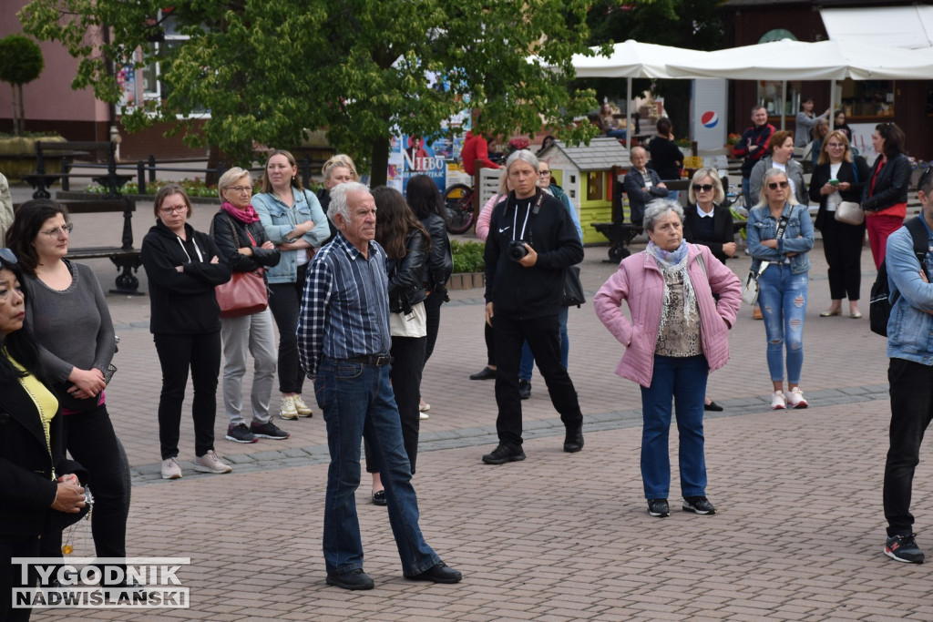 Protest na placu Bartosza Głowackiego w Tarnobrzegu