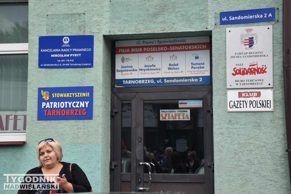 Protest na placu Bartosza Głowackiego w Tarnobrzegu