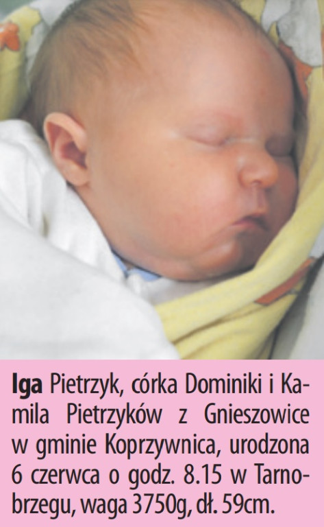 Zdjęcia dzieci urodzonych w naszych szpitalach