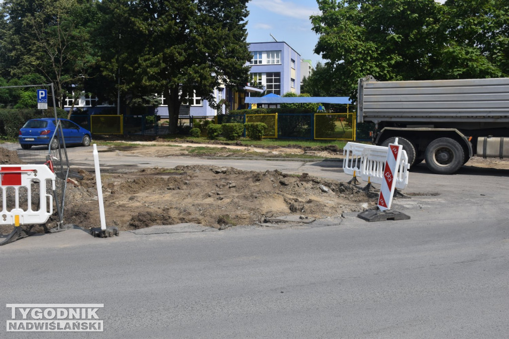 Prace na ul. Dąbrowskiej w Tarnobrzegu