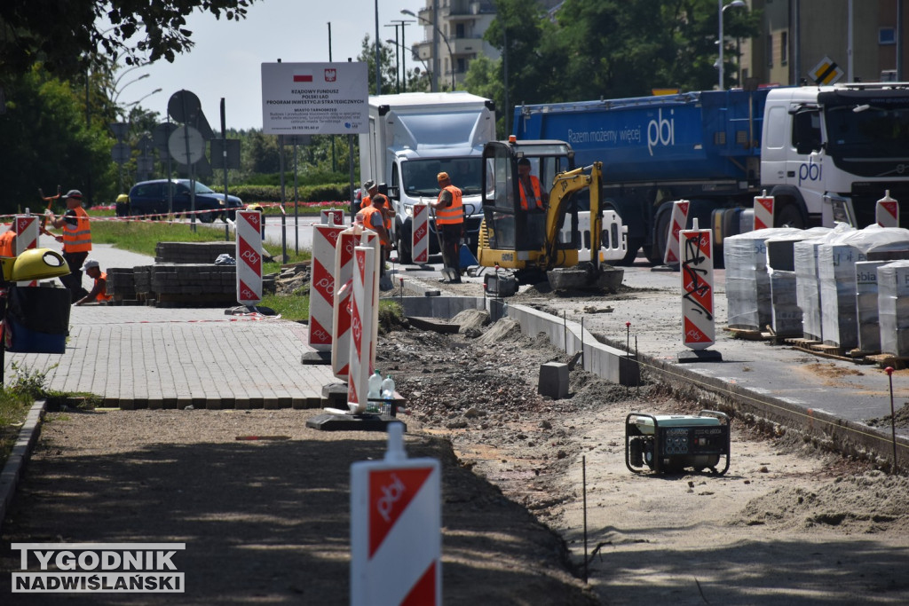 Prace na ul. Kwiatkowskiego w Tarnobrzegu