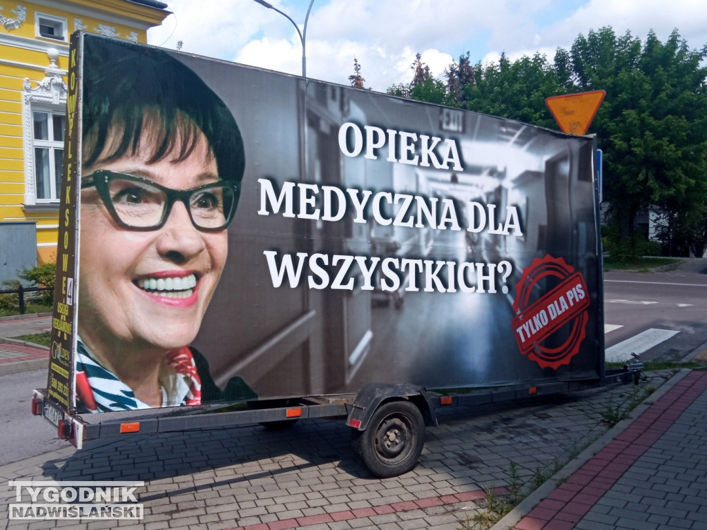 Baner na przywitanie marszałek Elżbiety Witek
