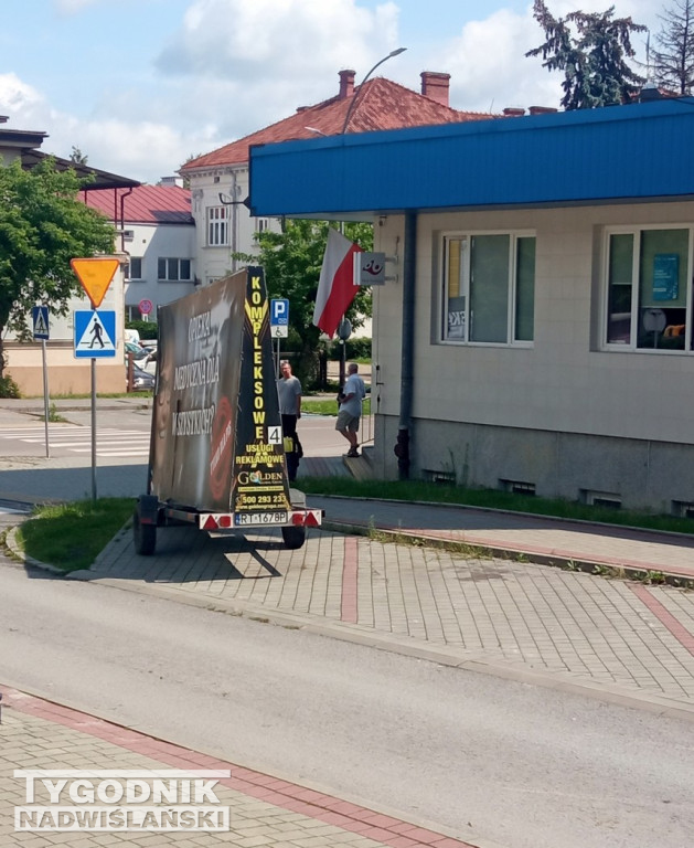 Baner na przywitanie marszałek Elżbiety Witek