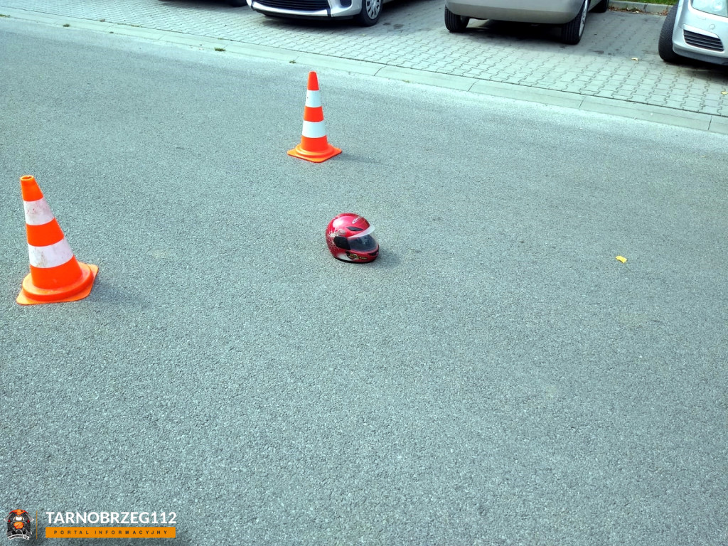 Zderzenie motorowerzysty z autem w Skopaniu