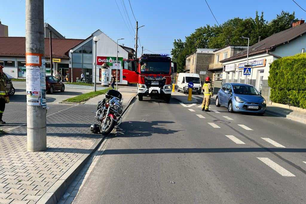 Wypadek motocyklisty w Staszowie 19 sierpnia 2023