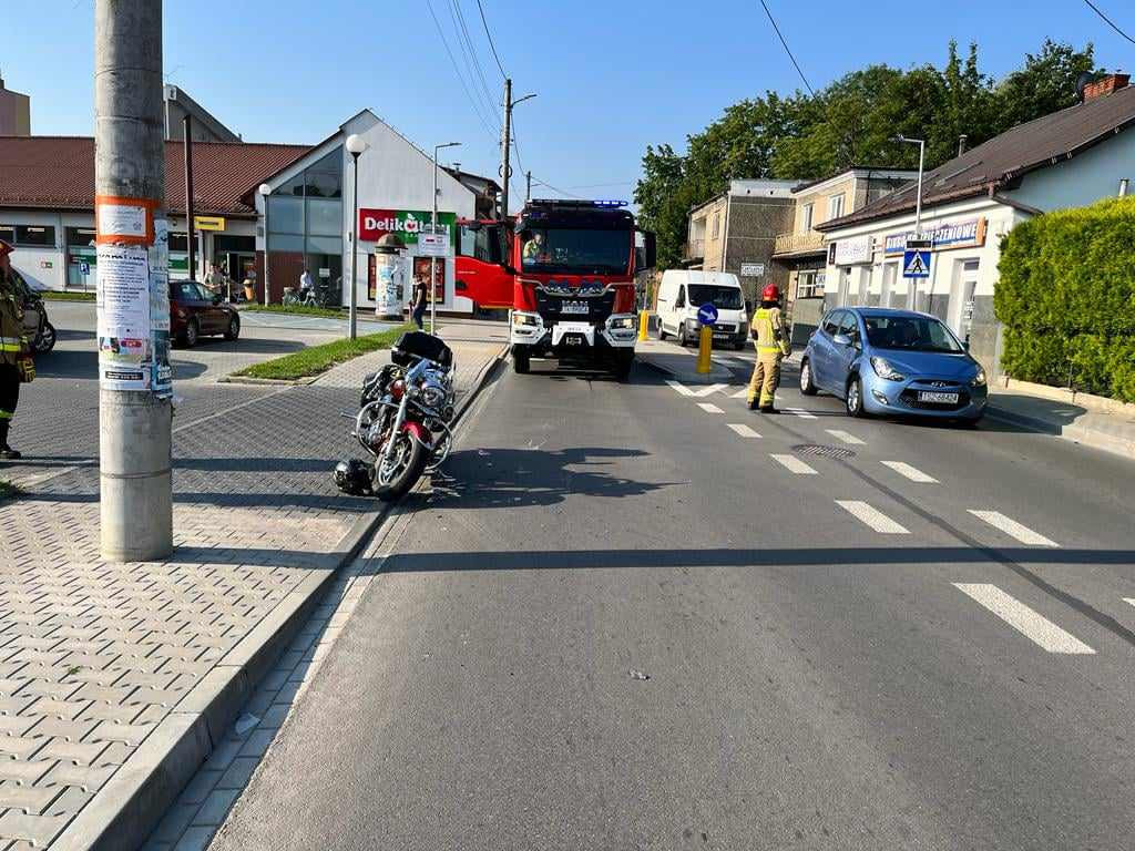 Wypadek motocyklisty w Staszowie 19 sierpnia 2023
