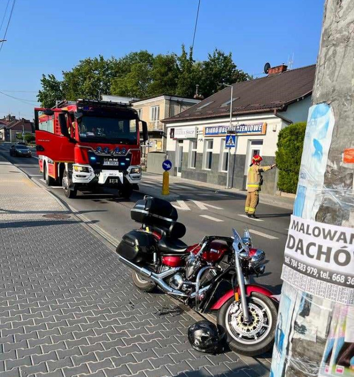 Wypadek motocyklisty w Staszowie 19 sierpnia 2023