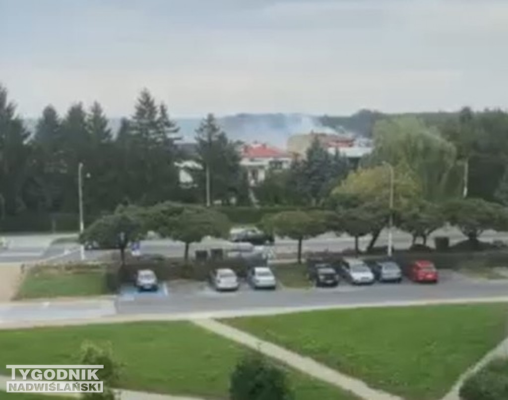 Pożar na osiedlu Piastów w Tarnobrzegu