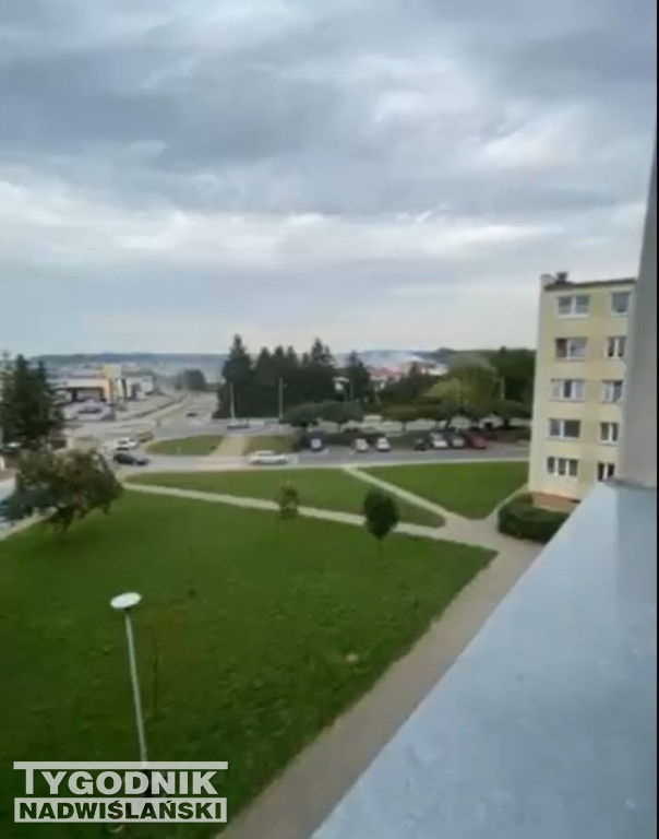 Pożar na osiedlu Piastów w Tarnobrzegu
