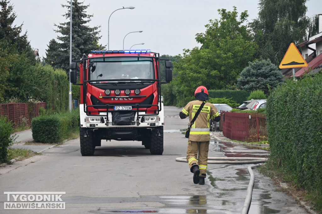 Pożar na osiedlu Piastów w Tarnobrzegu