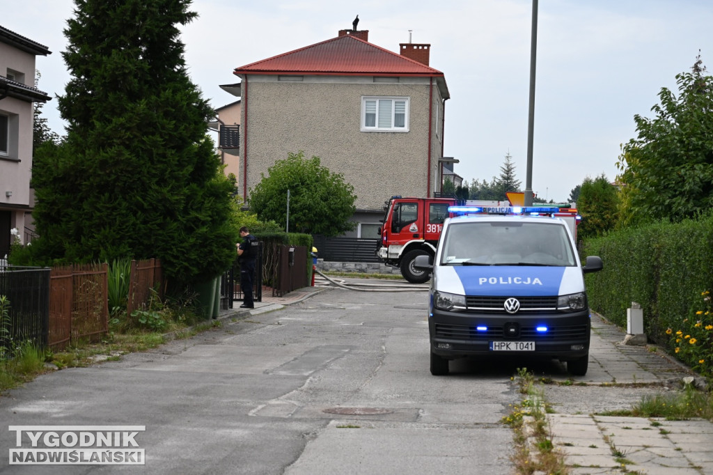Pożar na osiedlu Piastów w Tarnobrzegu