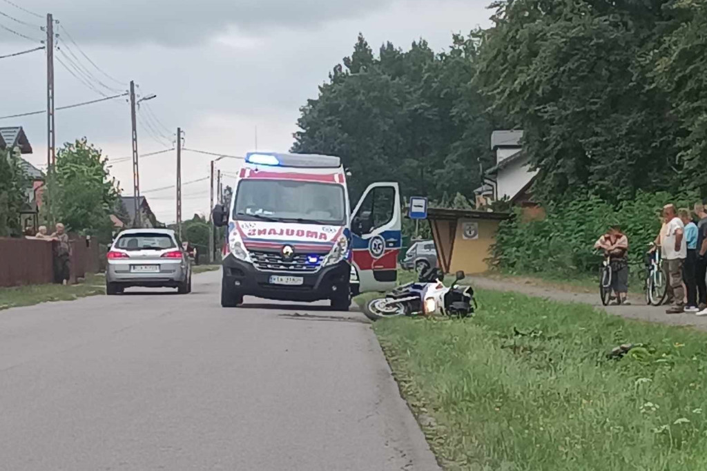 Wypadek motocyklisty w Rozalinie - 30.08.23