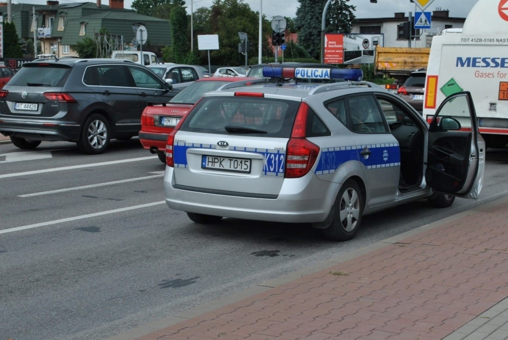 Zderzenie przerwało egzamin na ulicy Mickiewicza