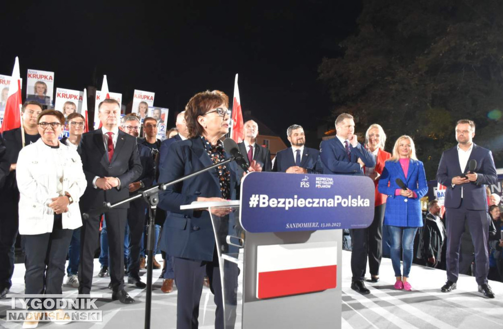 Wiec wyborczy PiS w Sandomierzu