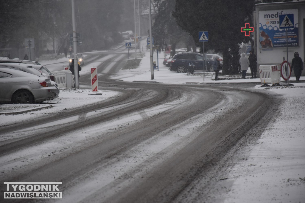 Opady śniegu w Tarnobrzegu