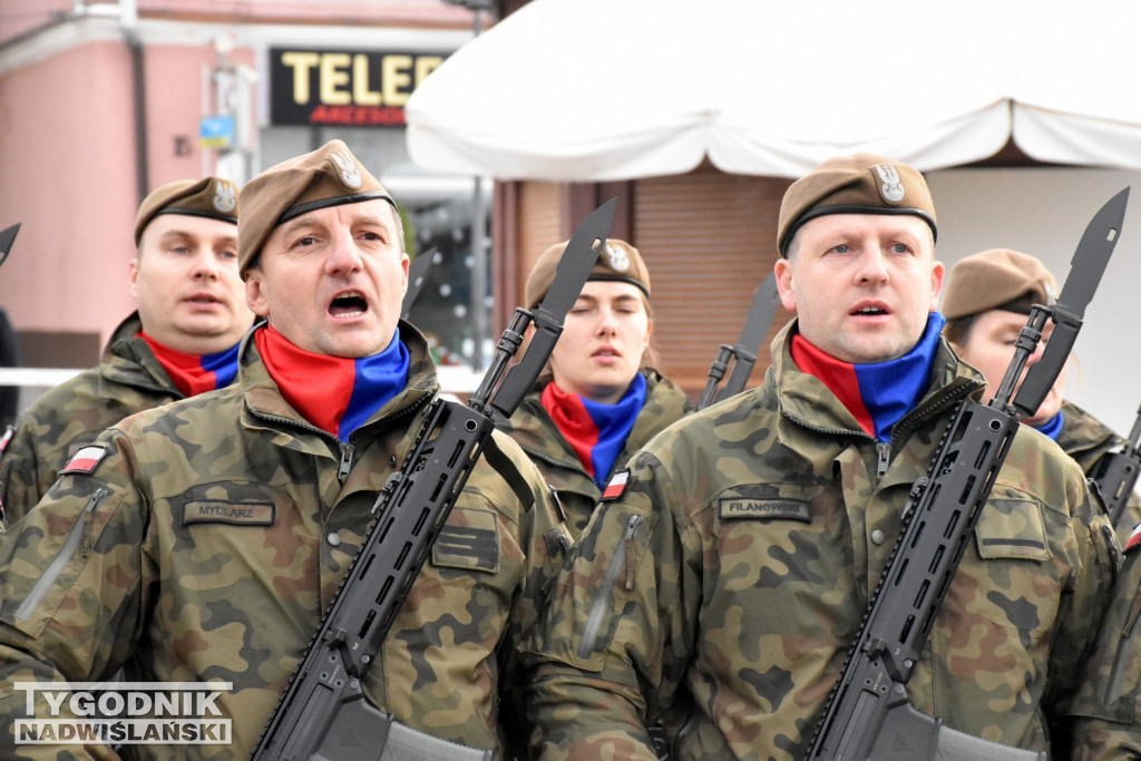 Przysięga żołnierzy WOT w Tarnobrzegu