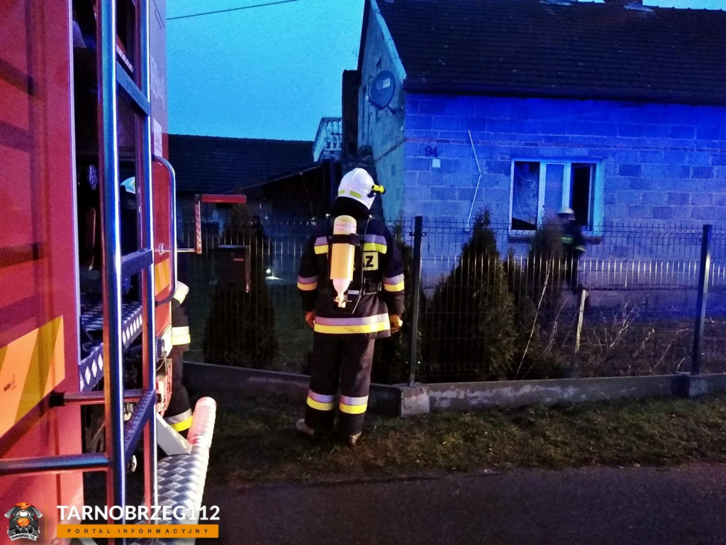 Pożar domu w Chmielowie