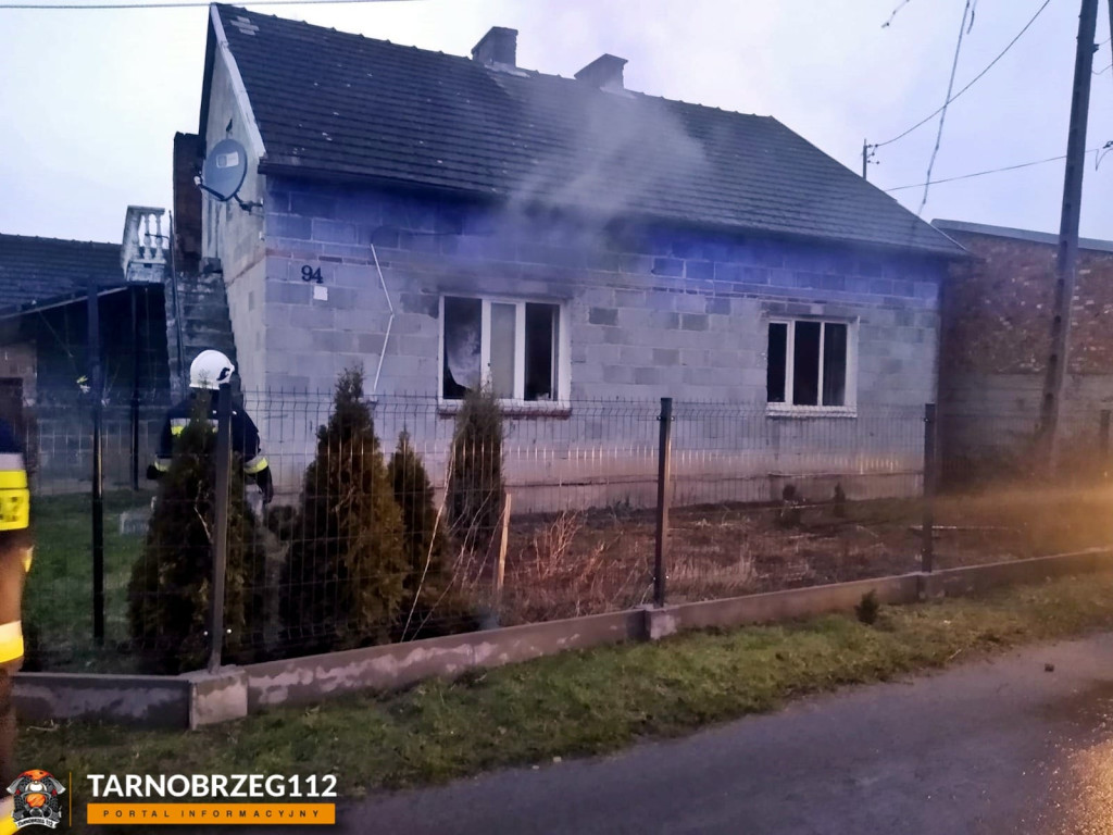 Pożar domu w Chmielowie
