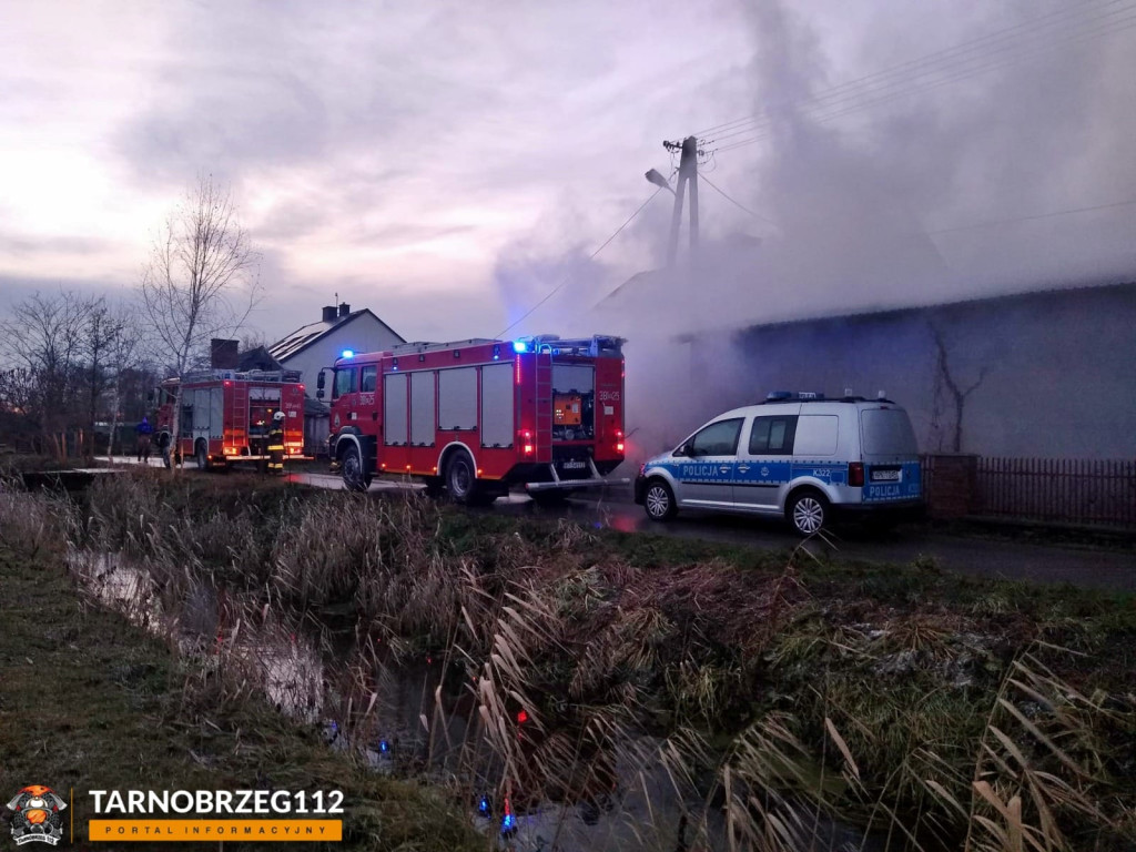 Pożar domu w Chmielowie