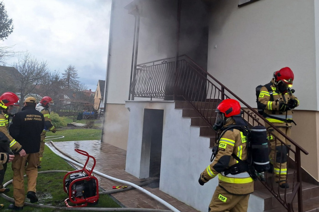 Pożar domu w Stalowej Woli