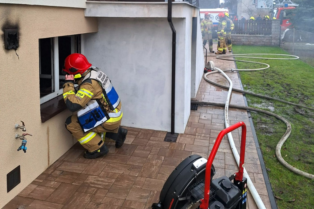 Pożar domu w Stalowej Woli