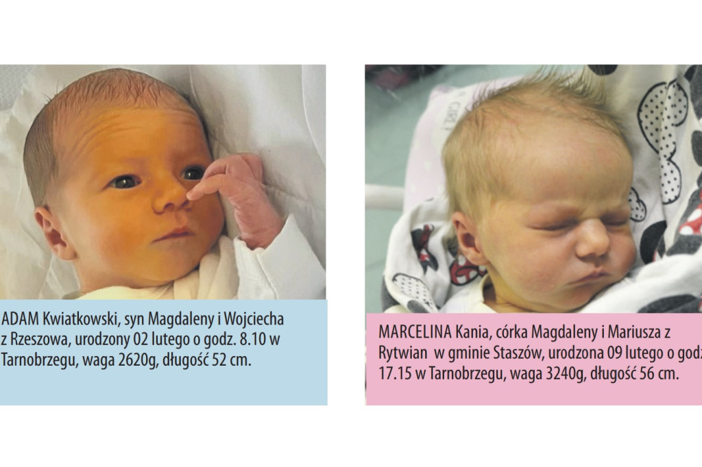 Zdjęcia dzieci urodzonych w naszych szpitalach