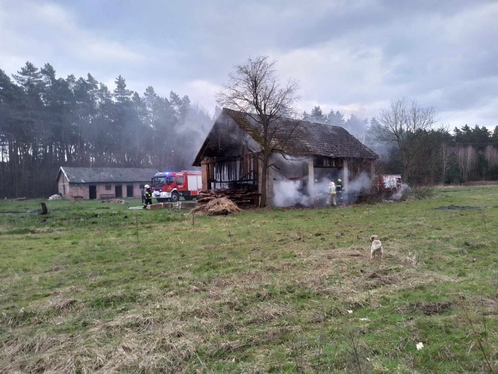 Pożar stodoły w Jadachach
