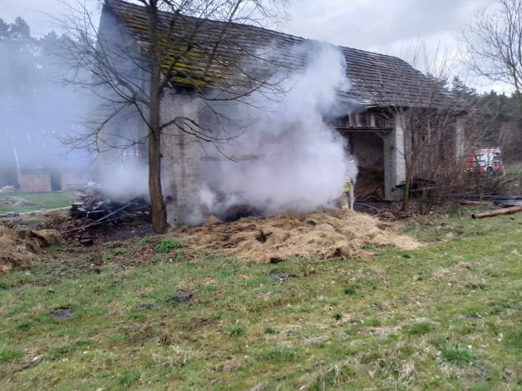 Pożar stodoły w Jadachach