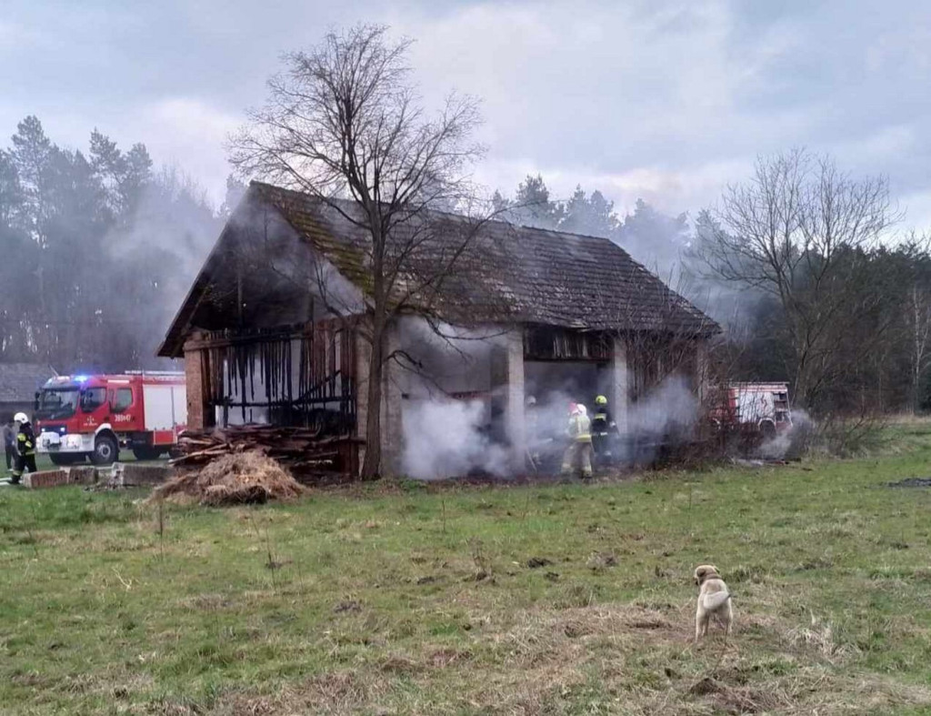 Pożar stodoły w Jadachach
