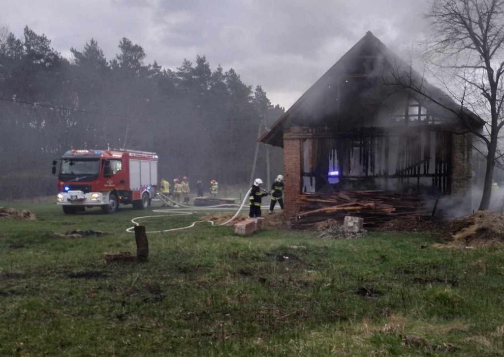 Pożar stodoły w Jadachach