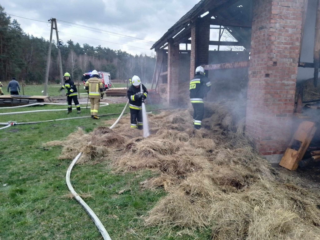 Pożar stodoły w Jadachach