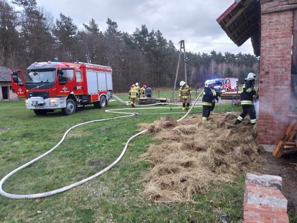 Pożar stodoły w Jadachach