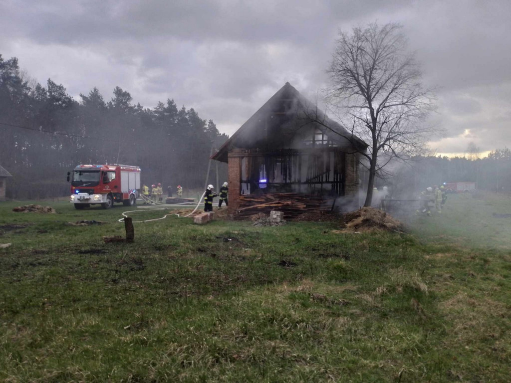 Pożar stodoły w Jadachach