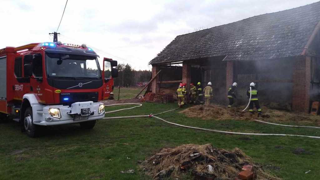 Pożar stodoły w Jadachach