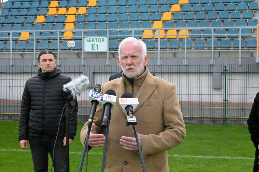 Stadionowa konferencja prezydenta Tarnobrzega