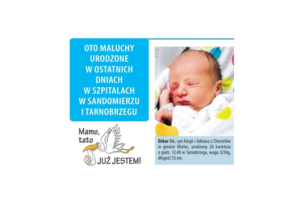 Zdjęcia dzieci urodzonych w naszych szpitalach