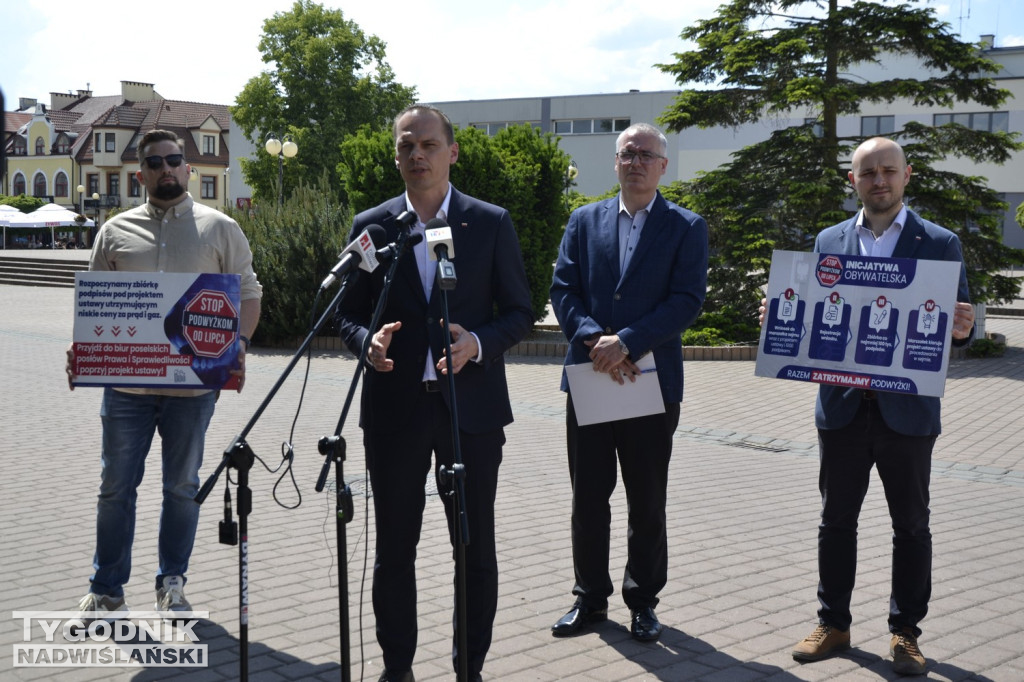 Konferencja prasowa posła R. Webera w Tarnobrzegu