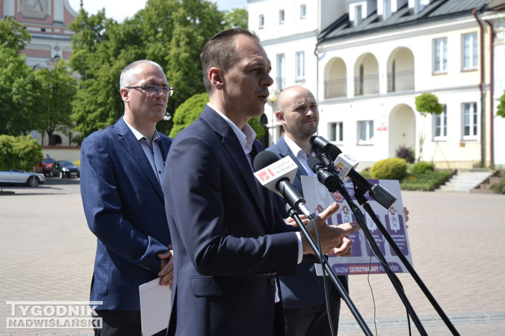 Konferencja prasowa posła R. Webera w Tarnobrzegu